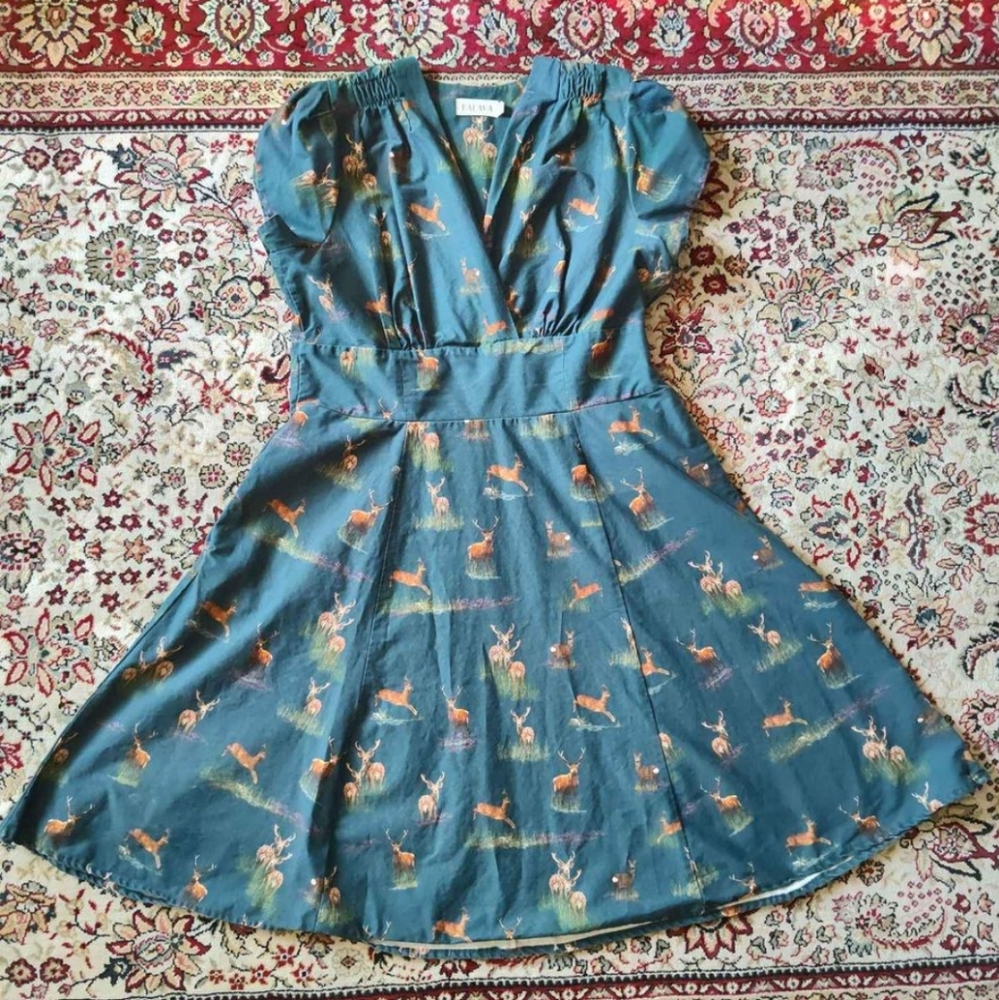 Palava Rita Dress - Teal Deer - Picture 5 of 9